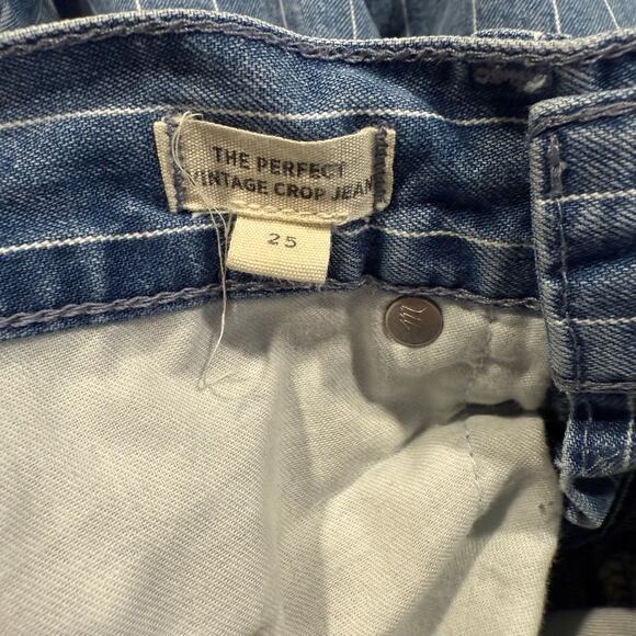 Madewell Women’s Striped Cropped Jeans Size 25 - Picture 6 of 6